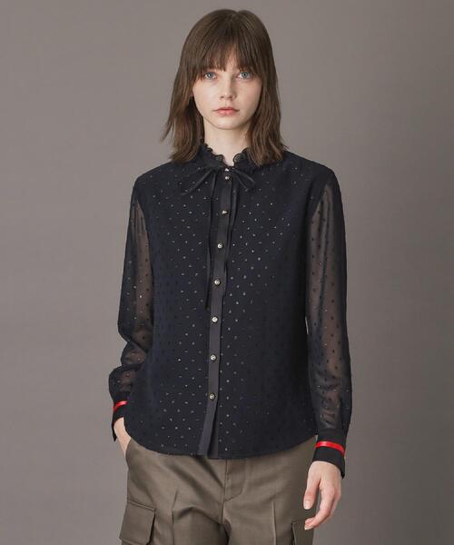 DRESSTERIOR(ドレステリア)の「【洗える/シアー素材】フィルムドットブラウス(シャツ/ブラウス・レディース・ブラック・34/38/36)」の8枚目の写真