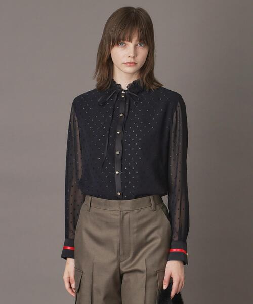 DRESSTERIOR(ドレステリア)の「【洗える/シアー素材】フィルムドットブラウス(シャツ/ブラウス・レディース・ブラック・34/38/36)」の10枚目の写真