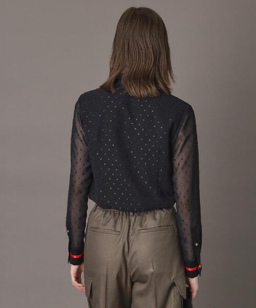 洗える/シアー素材/otonaMUSE 11月号掲載】フィルムドットブラウス
