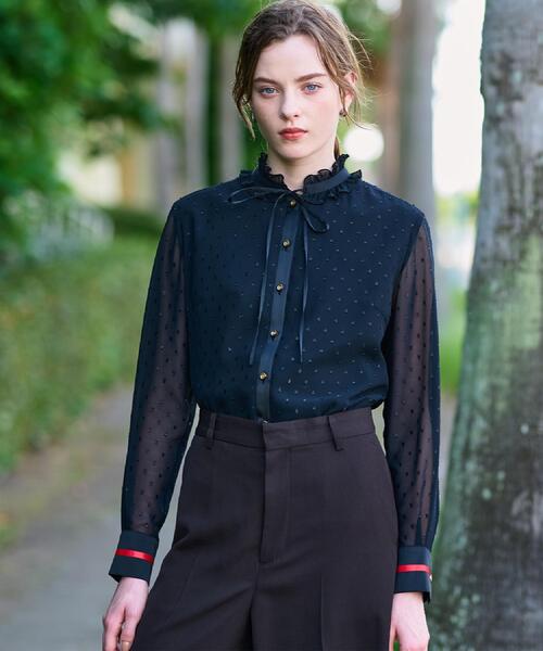 DRESSTERIOR(ドレステリア)の「【洗える/シアー素材】フィルムドットブラウス(シャツ/ブラウス・レディース・ブラック・34/38/36)」の15枚目の写真