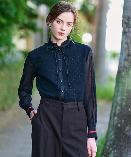 DRESSTERIOR(ドレステリア)の「【洗える/シアー素材】フィルムドットブラウス(シャツ/ブラウス・レディース・ブラック・34/38/36)」の16枚目の写真