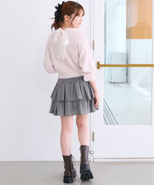 MAJESTIC LEGON（マジェスティックレゴン）の「アソートティアードミニスカパン（スカート・レディース・ホワイト系その他/グレー/ブラック/ホワイト/ダークグレー/ブラック系その他2/ブラック系その他/ベージュ系その他3・MEDIUM）」の9枚目の写真