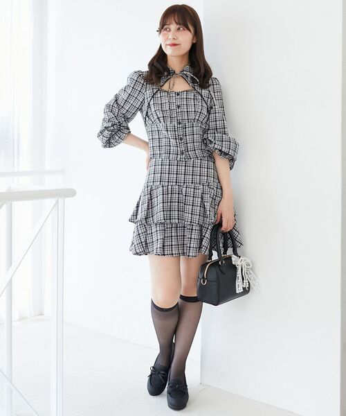 MAJESTIC LEGON（マジェスティックレゴン）の「アソートティアードミニスカパン（スカート・レディース・ホワイト系その他/グレー/ブラック/ホワイト/ダークグレー/ブラック系その他2/ブラック系その他/ベージュ系その他3・MEDIUM）」の10枚目の写真