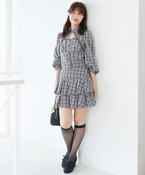 MAJESTIC LEGON（マジェスティックレゴン）の「アソートティアードミニスカパン（スカート・レディース・ホワイト系その他/グレー/ブラック/ホワイト/ダークグレー/ブラック系その他2/ブラック系その他/ベージュ系その他3・MEDIUM）」の11枚目の写真