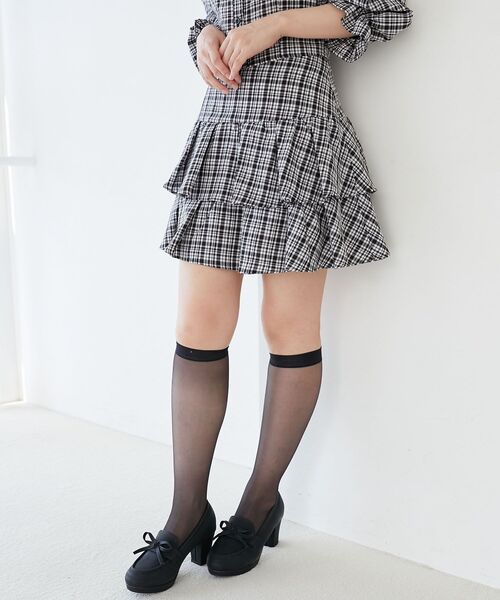 MAJESTIC LEGON（マジェスティックレゴン）の「アソートティアードミニスカパン（スカート・レディース・ホワイト系その他/グレー/ブラック/ホワイト/ダークグレー/ブラック系その他2/ブラック系その他/ベージュ系その他3・MEDIUM）」の14枚目の写真