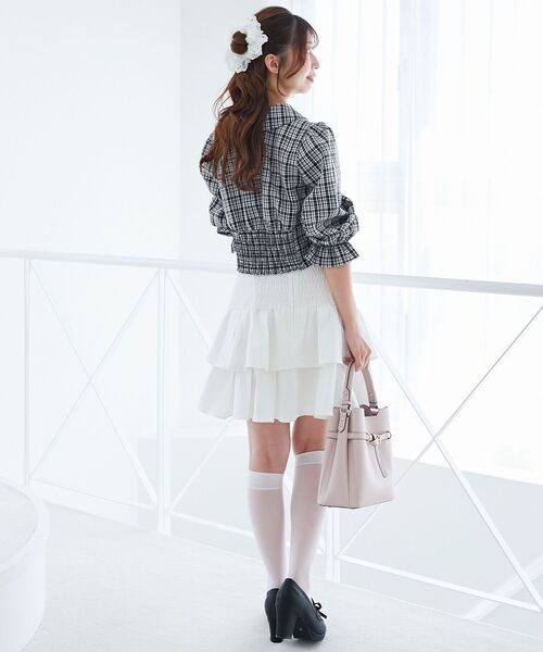 MAJESTIC LEGON（マジェスティックレゴン）の「アソートティアードミニスカパン（スカート・レディース・ホワイト系その他/グレー/ブラック/ホワイト/ダークグレー/ブラック系その他2/ブラック系その他/ベージュ系その他3・MEDIUM）」の19枚目の写真