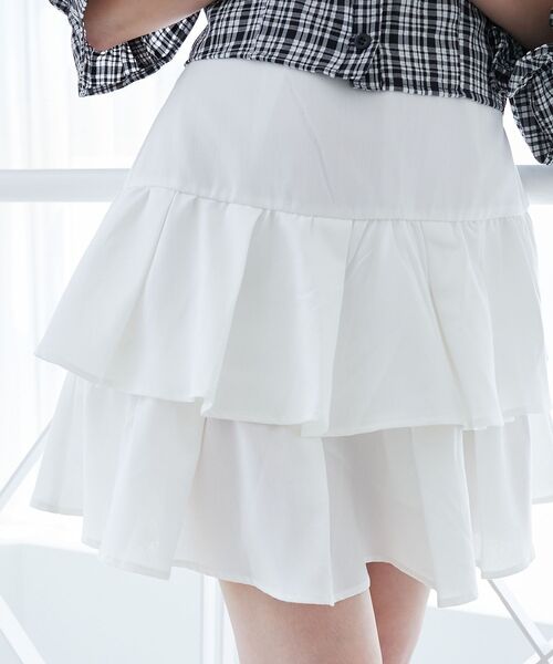 MAJESTIC LEGON（マジェスティックレゴン）の「アソートティアードミニスカパン（スカート・レディース・ホワイト系その他/グレー/ブラック/ホワイト/ダークグレー/ブラック系その他2/ブラック系その他/ベージュ系その他3・MEDIUM）」の22枚目の写真