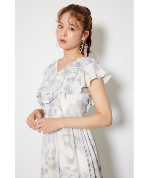 rienda（リエンダ）の「シアーパターンイレヘムワンピース 夏服 秋服