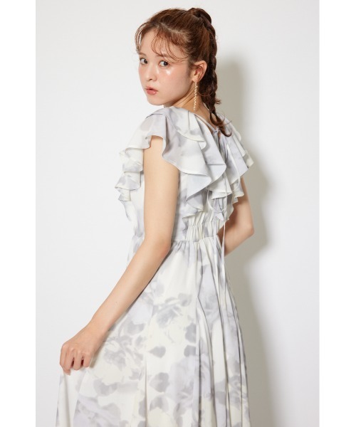 rienda（リエンダ）の「シアーパターンイレヘムワンピース 夏服 秋服（ワンピース・レディース・ブラウン系その他/ブラック/ホワイト系その他・MEDIUM/SMALL）」の8枚目の写真