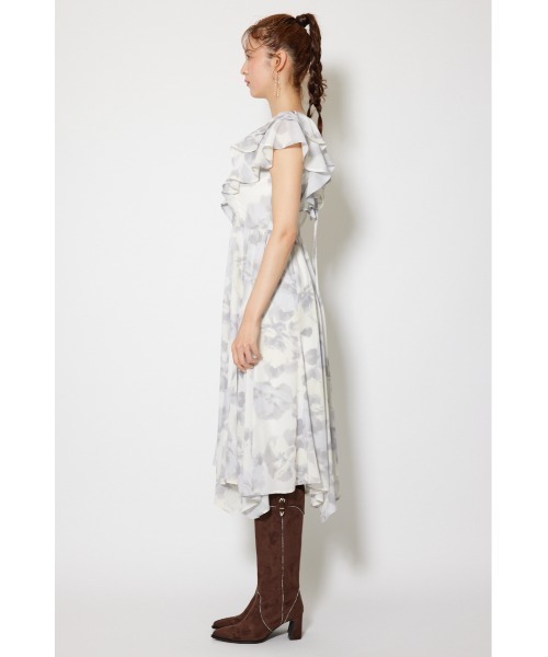 rienda（リエンダ）の「シアーパターンイレヘムワンピース 夏服 秋服（ワンピース・レディース・ブラウン系その他/ブラック/ホワイト系その他・MEDIUM/SMALL）」の10枚目の写真
