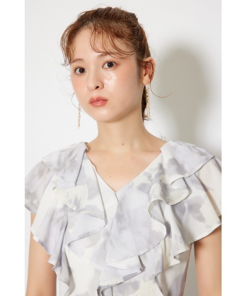 rienda（リエンダ）の「シアーパターンイレヘムワンピース 夏服 秋服