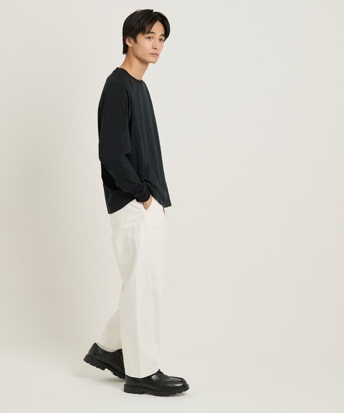 coca(coca)(コカ)の「ラグラン長袖Tシャツ(Tシャツ/カットソー・メンズ・ライトグレー/ホワイト/ブラック・M/L/XL)」の15枚目の写真