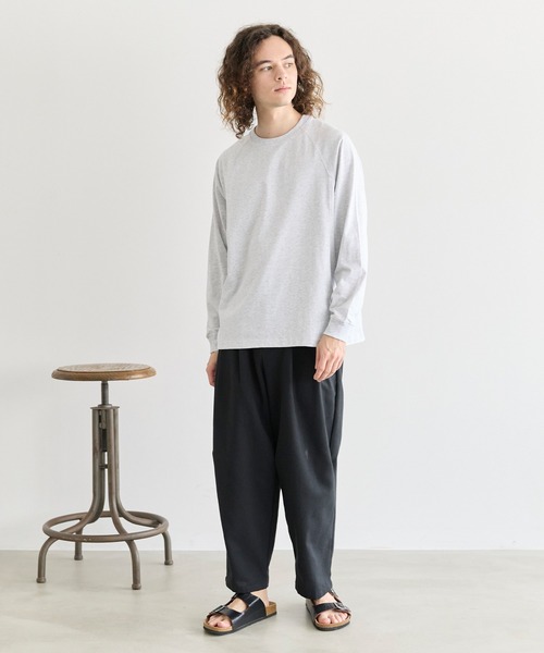 coca(coca)(コカ)の「ラグラン長袖Tシャツ(Tシャツ/カットソー・メンズ・ライトグレー/ホワイト/ブラック・M/L/XL)」の18枚目の写真