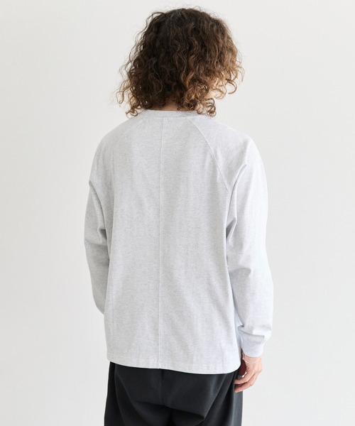 coca(coca)(コカ)の「ラグラン長袖Tシャツ(Tシャツ/カットソー・メンズ・ライトグレー/ホワイト/ブラック・M/L/XL)」の19枚目の写真