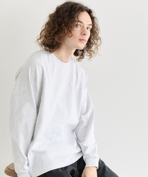 coca(coca)(コカ)の「ラグラン長袖Tシャツ(Tシャツ/カットソー・メンズ・ライトグレー/ホワイト/ブラック・M/L/XL)」の10枚目の写真