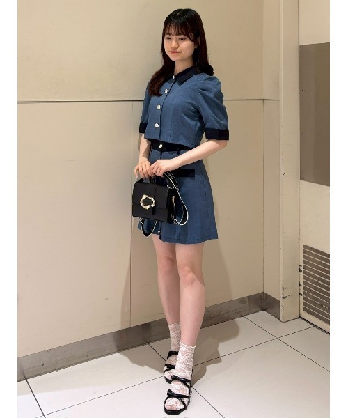 REDYAZEL(レディアゼル)の「バイカラーミニマムジャケット&ミニスカートセットアップ(セットアップ・レディース・ダークブルー/キャメル/ブラウン系その他・SMALL/MEDIUM)」の11枚目の写真