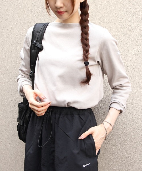 ORCIVAL（オーシバル）の「ORCIVAL/オーシバル　コットンロード ボートネックロングスリーブプルオーバー　BOAT NECK LONG SLEEVE PULLOVER B211（Tシャツ/カットソー・レディース・ブラック/ブルー/ネイビー/ベージュ/ブラウン・2）」の19枚目の写真