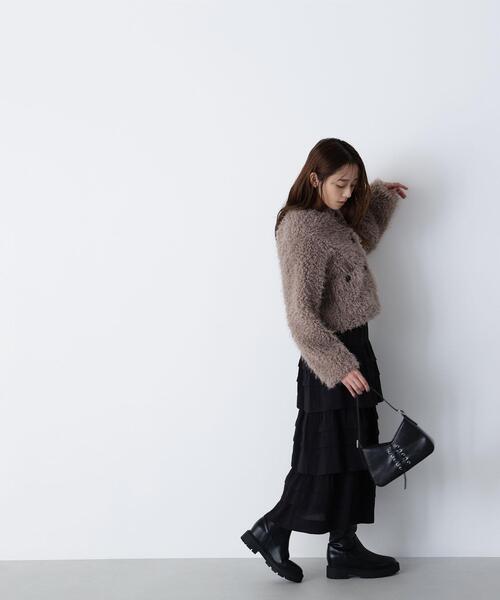 NATURAL BEAUTY BASIC（ナチュラルビューティーベーシック）の「◇ミルフィーユティアードスカート（スカート・レディース・ブラウン/ブラック・MEDIUM/P/S）」の8枚目の写真