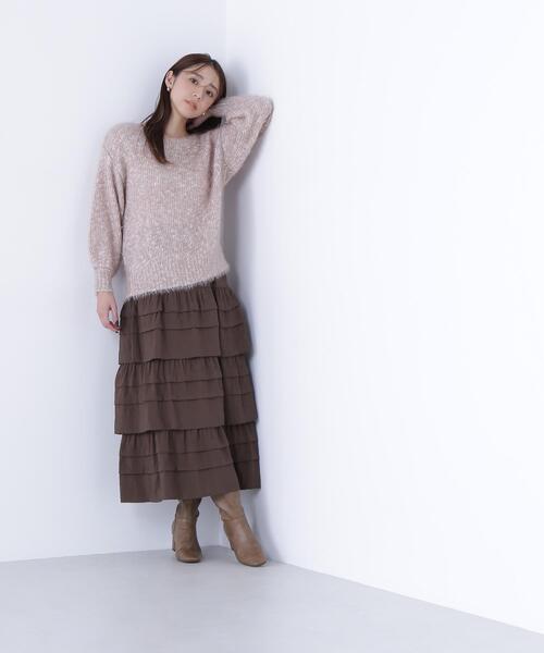 NATURAL BEAUTY BASIC（ナチュラルビューティーベーシック）の「◇ミルフィーユティアードスカート（スカート・レディース・ブラウン/ブラック・MEDIUM/P/S）」の20枚目の写真