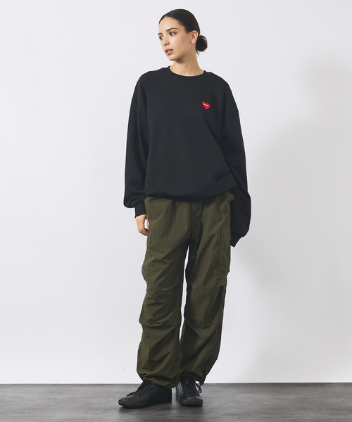 POLeR(ポーラー)の「【POLER / ポーラー】HEART LOGO EMBROIDERY CREW/ハートロゴ刺繍 クルーネックスウェット/ユニセックス(スウェット・メンズ・ブラック/グレー/グリーン・M/L)」の15枚目の写真