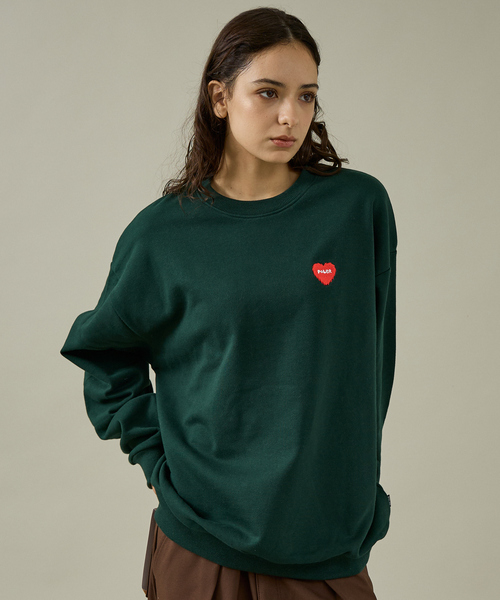 POLeR(ポーラー)の「【POLER / ポーラー】HEART LOGO EMBROIDERY CREW/ハートロゴ刺繍 クルーネックスウェット/ユニセックス(スウェット・メンズ・ブラック/グレー/グリーン・M/L)」の21枚目の写真