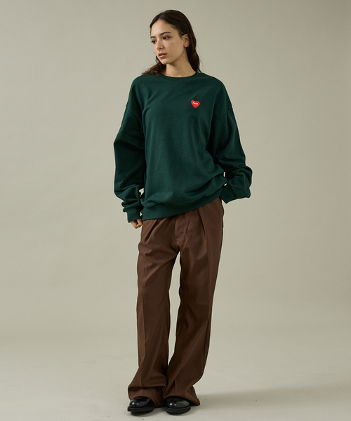 POLeR(ポーラー)の「【POLER / ポーラー】HEART LOGO EMBROIDERY CREW/ハートロゴ刺繍 クルーネックスウェット/ユニセックス(スウェット・メンズ・ブラック/グレー/グリーン・M/L)」の22枚目の写真