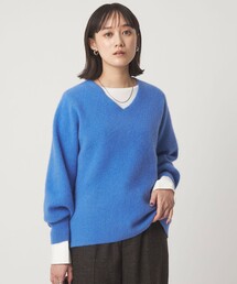確認用グリーンレーベルリラクシング◆アンゴラカシミヤ混Vネックプルオーバーニット green label relaxing｜グリーンレーベル リラクシングのニット