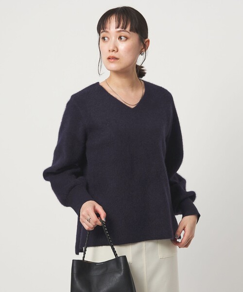 FOXブレンド フォルム Vネック ニット プルオーバー（ニット/セーター