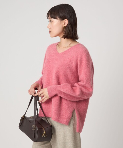 セール】FOXブレンド フォルム Vネック ニット プルオーバー（ニット