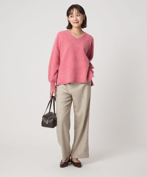 専用 グリーンレーベル FOXブレンド フォルム Vネック ニット プルオーバー UNITED ARROWS green label relaxing｜FOXブレンド フォルム Vネック