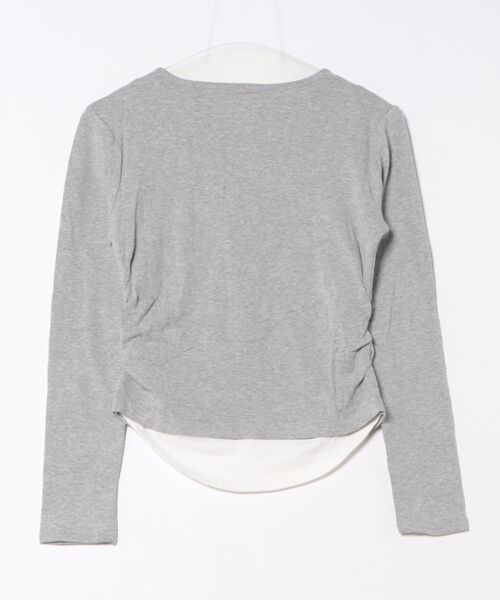 Lace Ladies（レースレディース）の「クルーネック ハーフジップ 長袖 カット プルオーバー（Tシャツ/カットソー・レディース・ブラック/ライトグレー/ホワイト/ダークグレー・FREE）」の5枚目の写真