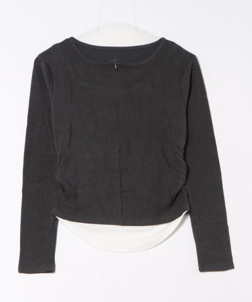 Lace Ladies（レースレディース）の「クルーネック ハーフジップ 長袖 カット プルオーバー（Tシャツ/カットソー・レディース・ブラック/ライトグレー/ホワイト/ダークグレー・FREE）」の19枚目の写真