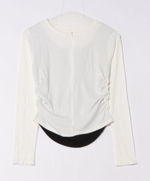 Lace Ladies（レースレディース）の「クルーネック ハーフジップ 長袖 カット プルオーバー（Tシャツ/カットソー・レディース・ブラック/ライトグレー/ホワイト/ダークグレー・FREE）」の21枚目の写真