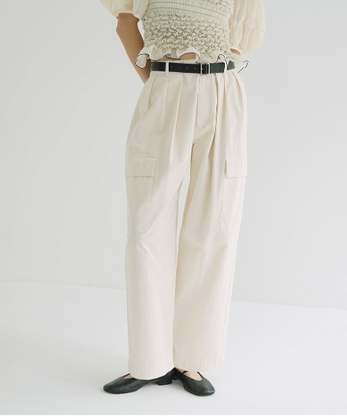 セール】WIDE TUCK WORK PANTS（カーゴパンツ）｜CLANE（クラネ）の