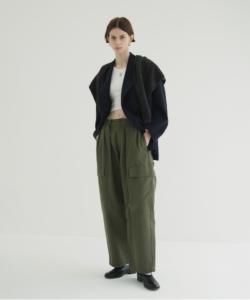 【最終値下げ】CLANE WIDE TUCK WORK PANTS WIDE TUCK WORK PANTS（カーゴパンツ）｜CLANE（クラネ）の