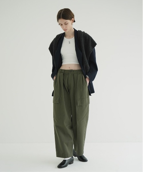 パンツ CLANE WIDE TUCK WORK PANTS WIDE TUCK WORK PANTS（カーゴパンツ）｜CLANE（クラネ）の
