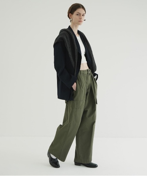 WIDE TUCK WORK PANTS（カーゴパンツ）｜CLANE（クラネ）の