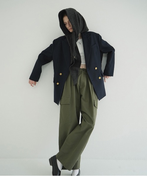 パンツ WIDE TUCK WORK PANTS WIDE TUCK WORK PANTS（カーゴパンツ）｜CLANE（クラネ）の