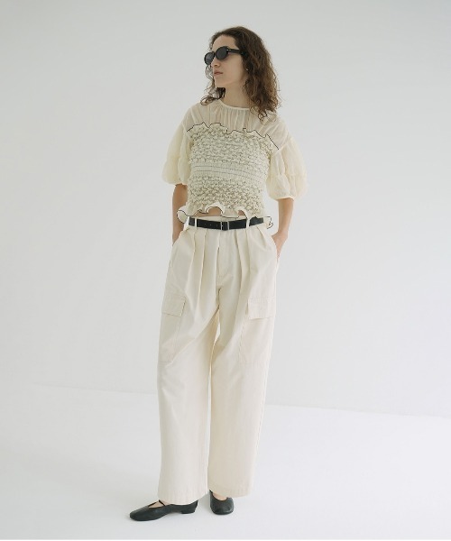 セール】WIDE TUCK WORK PANTS（カーゴパンツ）｜CLANE（クラネ）の