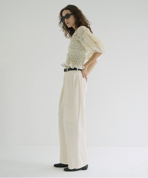 セール】WIDE TUCK WORK PANTS（カーゴパンツ）｜CLANE（クラネ）の