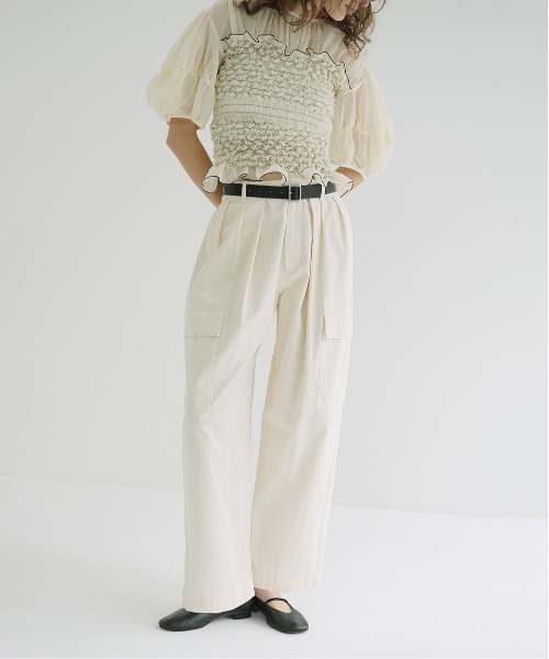 セール】WIDE TUCK WORK PANTS（カーゴパンツ）｜CLANE（クラネ）の