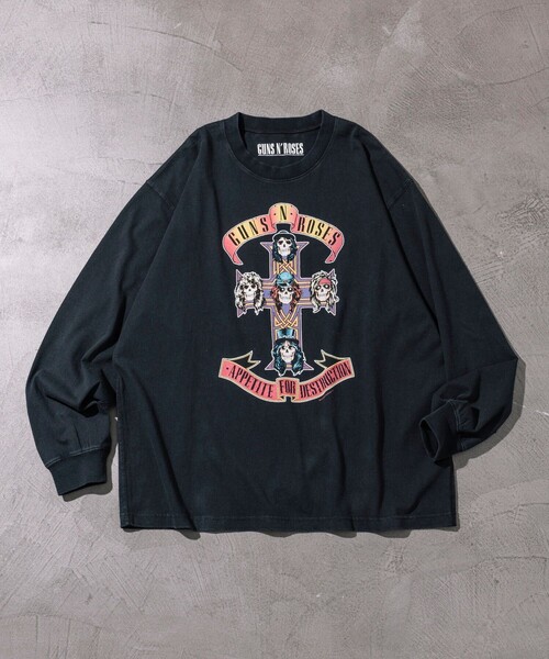 Guns N' Roses 長袖シャツ M&O Knits GUNS N' ROSES Live In London ロングスリーブ Tシャツ | GEEKHEAD