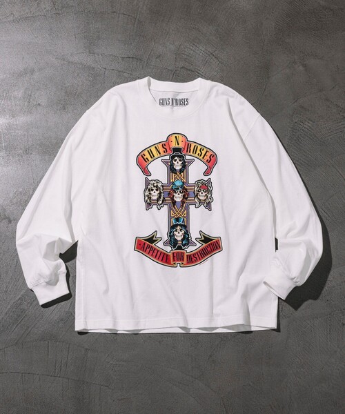 Guns N' Roses 長袖シャツ M&O Knits GUNS N' ROSES Live In London ロングスリーブ Tシャツ | GEEKHEAD