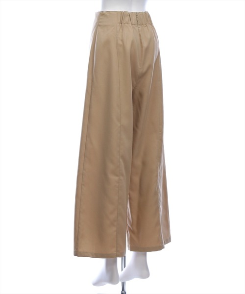 CLEAR BASIC（クリアベーシック）の「【低身長用サイズ有】クルミボタンハイウエストワイドパンツ[オフィスカジュアル 着回し抜群 大人]（その他パンツ・レディース・チャコールグレー/ベージュ/ブラウン・PF/F）」の10枚目の写真