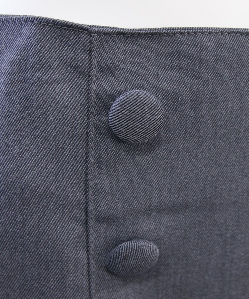 CLEAR BASIC（クリアベーシック）の「【低身長用サイズ有】クルミボタンハイウエストワイドパンツ[オフィスカジュアル 着回し抜群 大人]（その他パンツ・レディース・チャコールグレー/ベージュ/ブラウン・PF/F）」の14枚目の写真