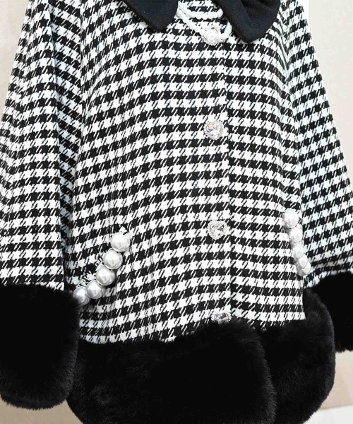 【MOCHOCO SHOP】MA＊RS ボリュームファーフードケープコート MOCHOCO SHOP】MA＊RS ボリュームファーフードケープコート