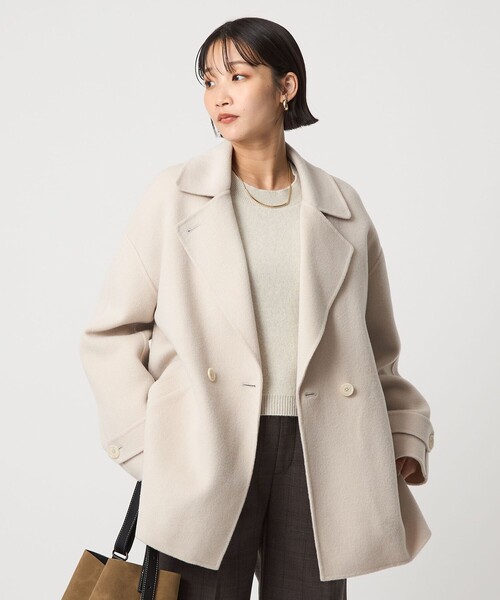 green label relaxing（グリーンレーベルリラクシング）の「［size SHORTあり］リバー テーラード ミドルコート（その他アウター・レディース・ナチュラル/ブラック/その他1・SHORT/FREE）」の11枚目の写真