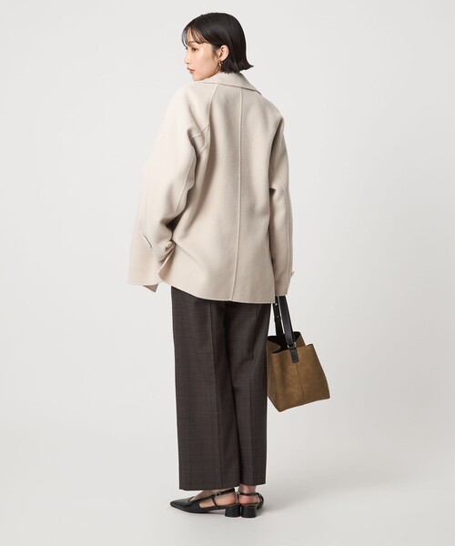 green label relaxing（グリーンレーベルリラクシング）の「［size SHORTあり］リバー テーラード ミドルコート（その他アウター・レディース・ナチュラル/ブラック/その他1・SHORT/FREE）」の15枚目の写真