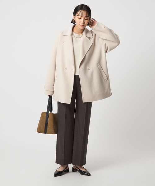 green label relaxing（グリーンレーベルリラクシング）の「［size SHORTあり］リバー テーラード ミドルコート（その他アウター・レディース・ナチュラル/ブラック/その他1・SHORT/FREE）」の16枚目の写真