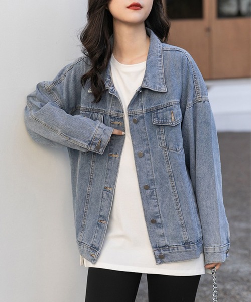 gossip!ロサンゼルス(ゴシップロサンゼルス)の「ナチュラル デニムジャケット(デニムジャケット・レディース・ブルー・S/L/M)」の4枚目の写真